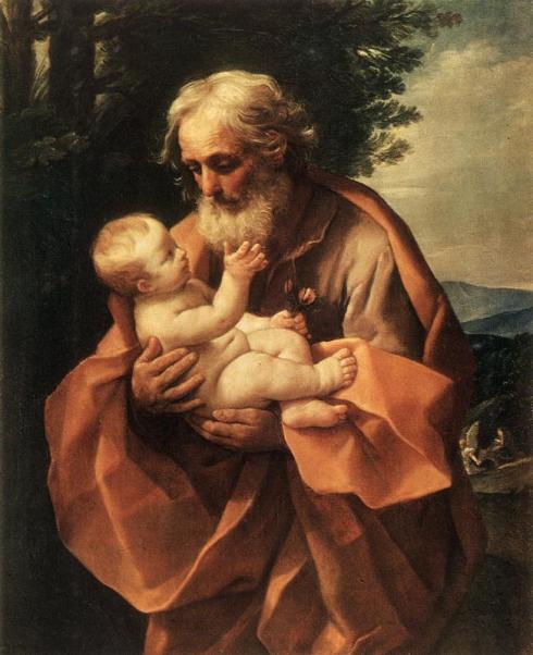 Guido Reni (1575, Calvenzano - 1642, Bologna), “St Joseph with the Infant Jesus” / “San Giuseppe con il bambino Gesù”, ca. 1635, Oil on canvas / Olio su tela, 126 x 101 cm, The Hermitage, St. Petersburg